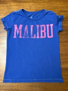 Peek Brand Girls' Blue 'Malibu' Graphic Tee Size 6/7